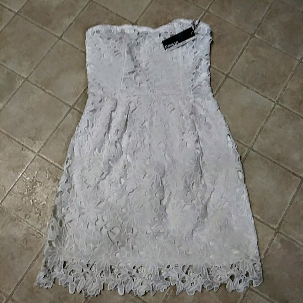Ellison white crochet dress